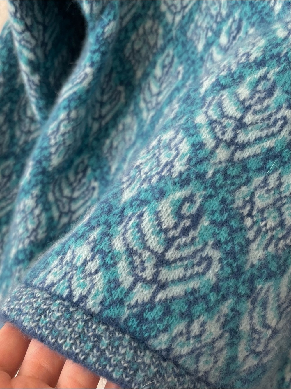 Benetton fair isle wool angora sweater made in Italy - Picture 7 of 16